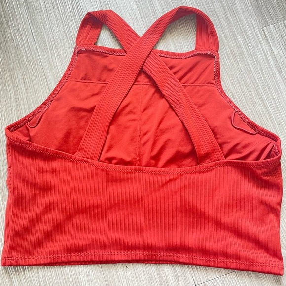 SWIMSUIT 2 PIECE SIZE XL ORANGE RIBBED WOMEN SWIMSUIT - Picture 2 of 13